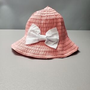 Bcbg girls toddler pink bow hat one size